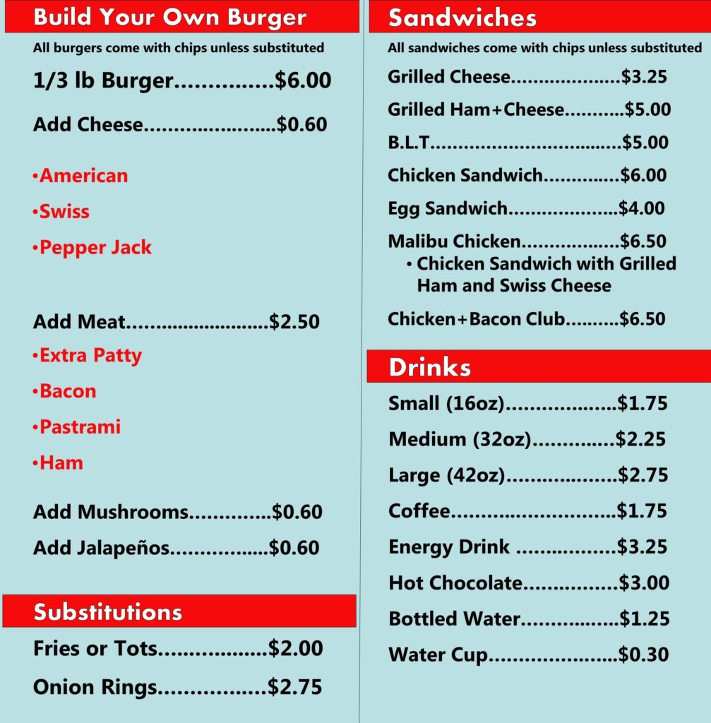 Mike's Grill Menu - Logan Lanes